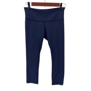 Lululemon Leggings Women’s Navy Free Runner Cropped Running Athletic Pants 6